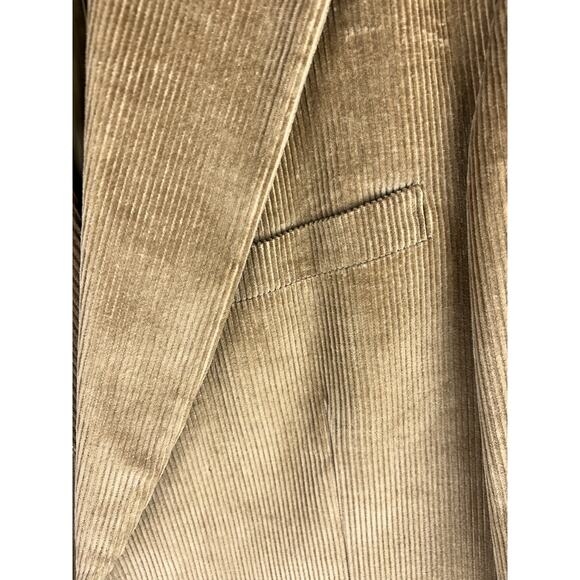 VTG Hunt Valley Corduroy Sport Coat Men's 44 L Tan Brown Jacket Blazer Academia - Picture 10 of 16